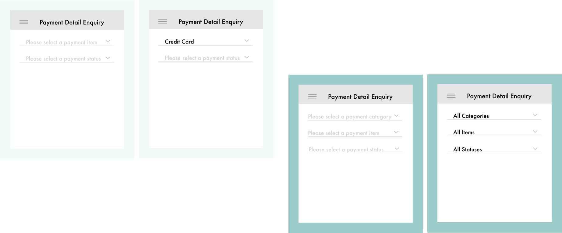 Some examples.<br>Default void v.s. Default selected | Three-step pre-enquiry v.s. Two-step pre-enquiry